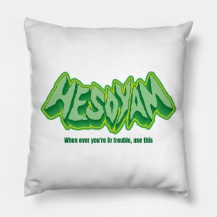 Hesoyam Cheat code word lettering art Pillow