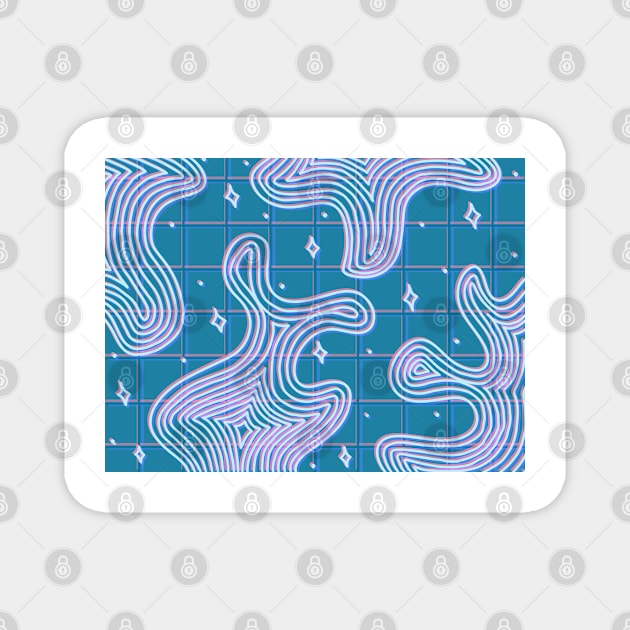 Glitchy Lines Magnet by Bezzii's Boutique