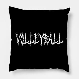 Volleyball Metal Face Typography Pillow