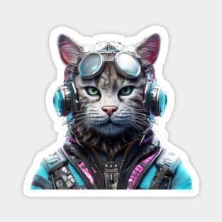 Ashen Aesthetics - The Stylish Cyborg Cat Magnet