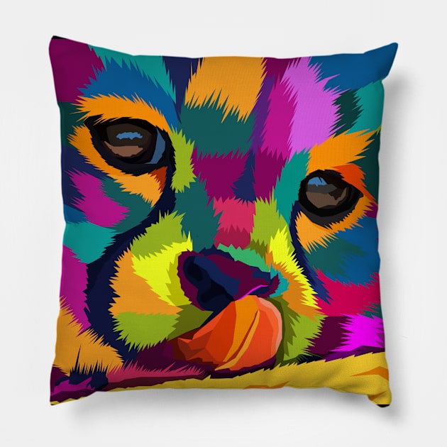 Cat abstract shapes | Cute Kitty Cat | Magical | Gift idea T-Shirt Pillow by MerchMadness