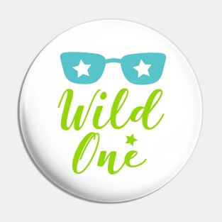 Wild One, Wild Child, Sunglasses, Stars Pin