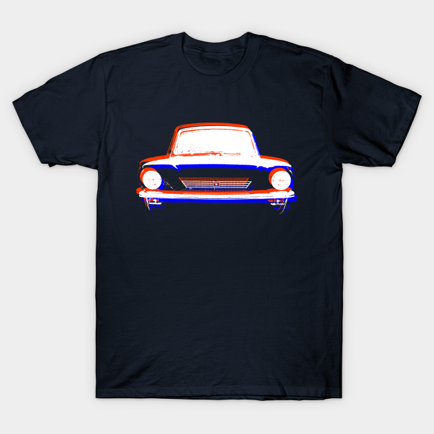 Discover Hillman Imp British classic car monoblock red white blue - Hillman Imp - T-Shirt