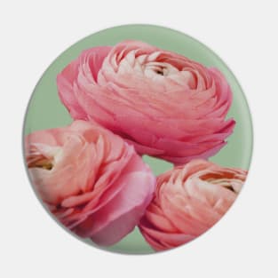 Three Pink Flowers Pin