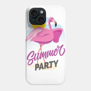 Summer sun pink flamingo Phone Case