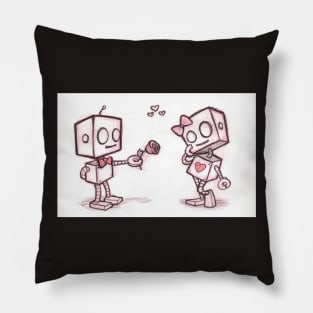 Robots in Love Pillow