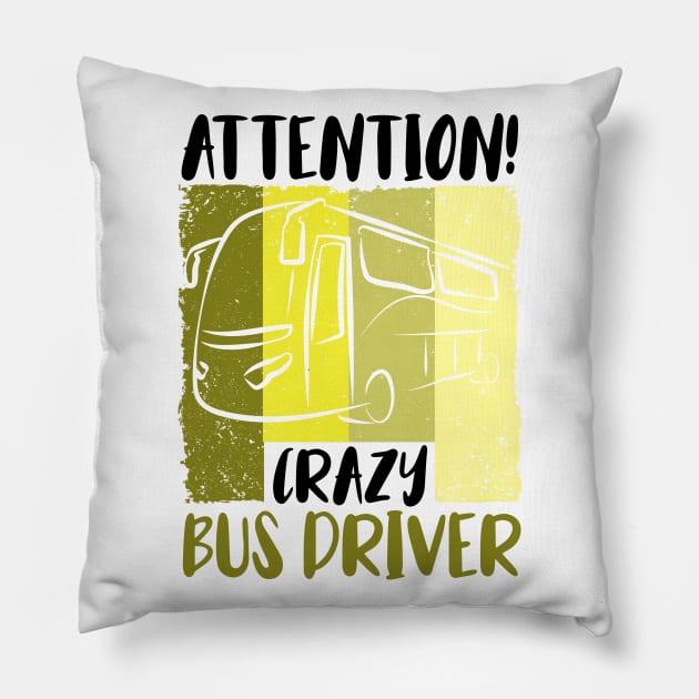 Bus bus driver school bus autobus Pillow by Johnny_Sk3tch