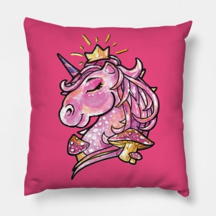 Rainbow Cute Pink Magical Unicorn - Funny Dabbing Unicorns Pillow