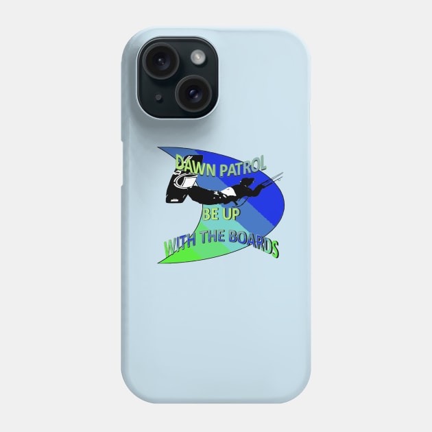 Freestyle Kitesurfer Be Up With The Boards Fun Pun Phone Case by taiche