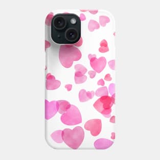 Cute Pink and Red Tiny Hearts Abstract Pattern Phone Case