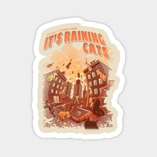 It's Raining Cats (bright colors) Magnet