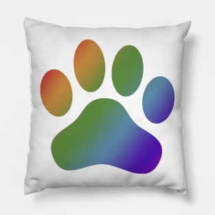 Rainbow Dog paws Pillow