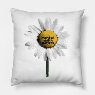 Abstract Mental health matters daisy flower Pillow