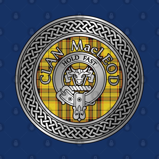 Clan MacLeod Crest & Tartan Knot by Taylor'd Designs