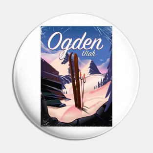 Ogden, Utah Ski poster Pin