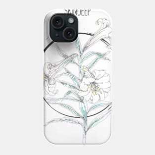 Madonna Lily Circle Phone Case