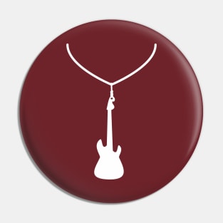 Guitar Necklace (white) Pin