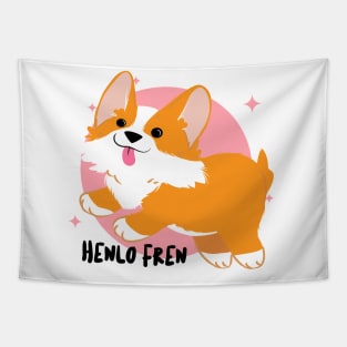 Wholesome Corgi Henlo Fren Tapestry