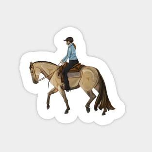 Buckskin Western Dressage Horse Magnet