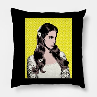 Lana Del Rey style pop art Pillow