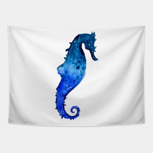 Cat Blue Seahorse Tapestry