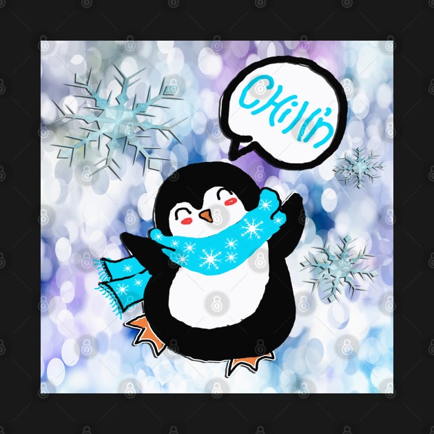 Funny Penguin Dancing Chill’N Gift Snowflake Cute Winter Gifts by tamdevo1