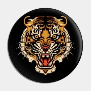 Tattoo tiger head Pin