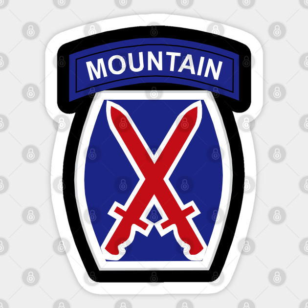 10th Mountain Division Wo Txt 10th Mountain Division Sticker Teepublic