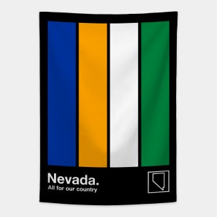 Nevada State Flag  // Original Minimalist Artwork Poster Design Tapestry