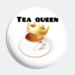 Tea Queen Design Pin