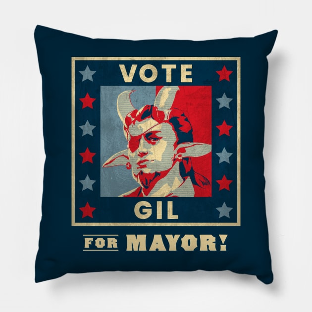 Vote Gil for Mayor Pillow by The d20 Syndicate