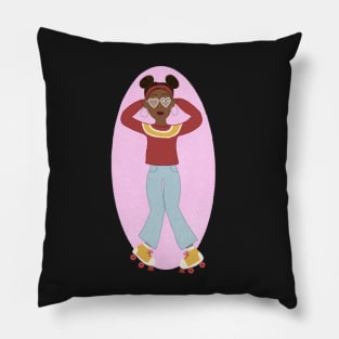 Roller Skater Girl Pillow