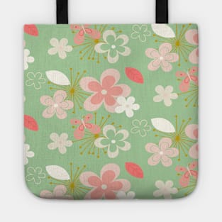 butterflies and flowers Tote