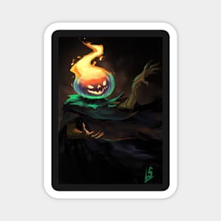 Blazing Pumpkin Magnet