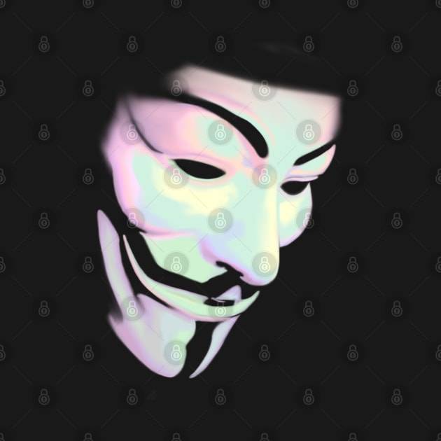 V for Vendetta Guy Fawkes Mask by Art And Soul