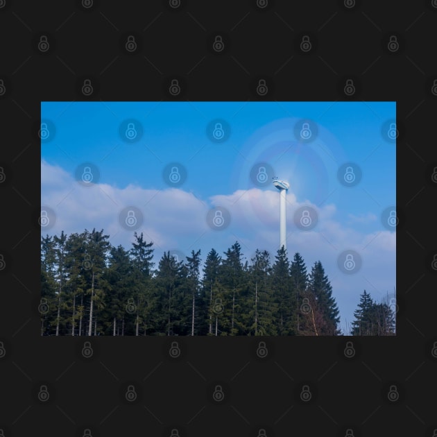 Wind turbine near Kniebis, Black Forest, Germany by mbangert