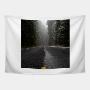 Raining Road Tapestry