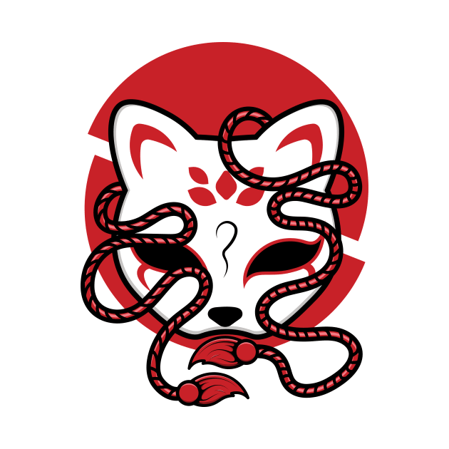 Japanese kitsune mask by Starkey Store