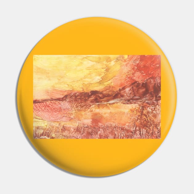 Beautiful landscape, nature. Encaustic wax art. Painting drawing Pin by grafinya