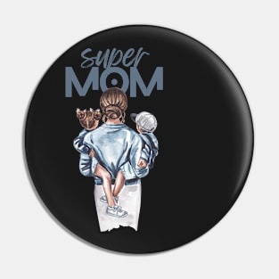 Super Mom Pin