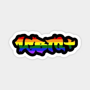 LGBTQ+ Rainbow Graffiti Magnet