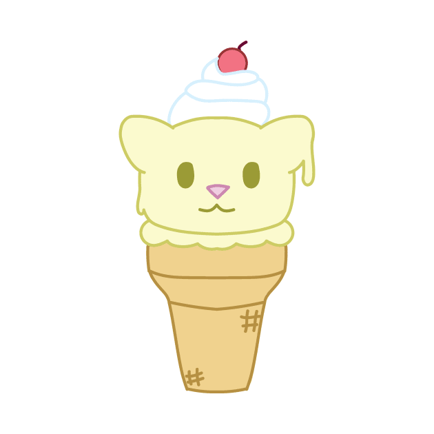 Ice cream cat vanilla by chibifox