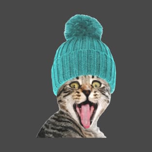 Cat with Hat Illustration T-Shirt