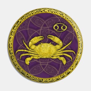 Zodiac Cancer Purple Pin