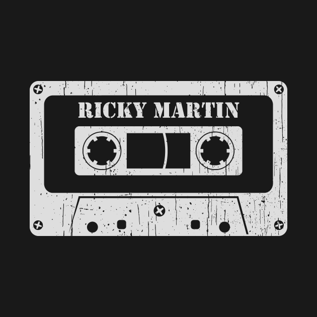 Ricky Martin - Vintage Cassette White by FeelgoodShirt