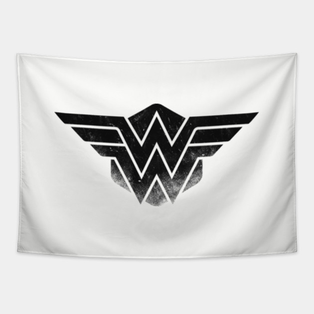 Wonder Woman Symbol Grunge Wonder Woman Tapestry Teepublic