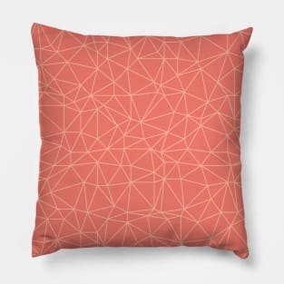 Minimal Lines Geometric Coral Pattern Pillow