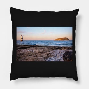 Sun setting on Puffin Island, North Wales Pillow