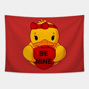 Be Mine Valentine Rubber Duck Tapestry