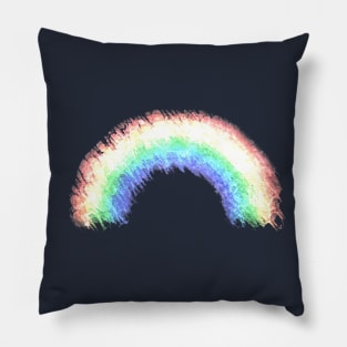 Pastel Scribble Rainbow Pillow